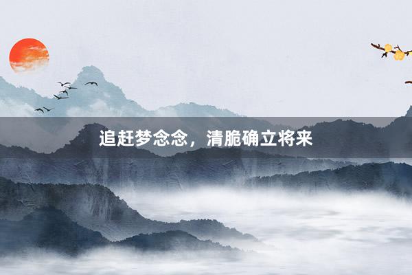 追赶梦念念，清脆确立将来